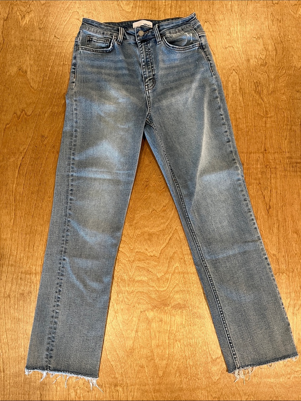 Vervet by Flying Monkey Women's Straight Leg Jeans in Light Blue - Picture 3 of 8